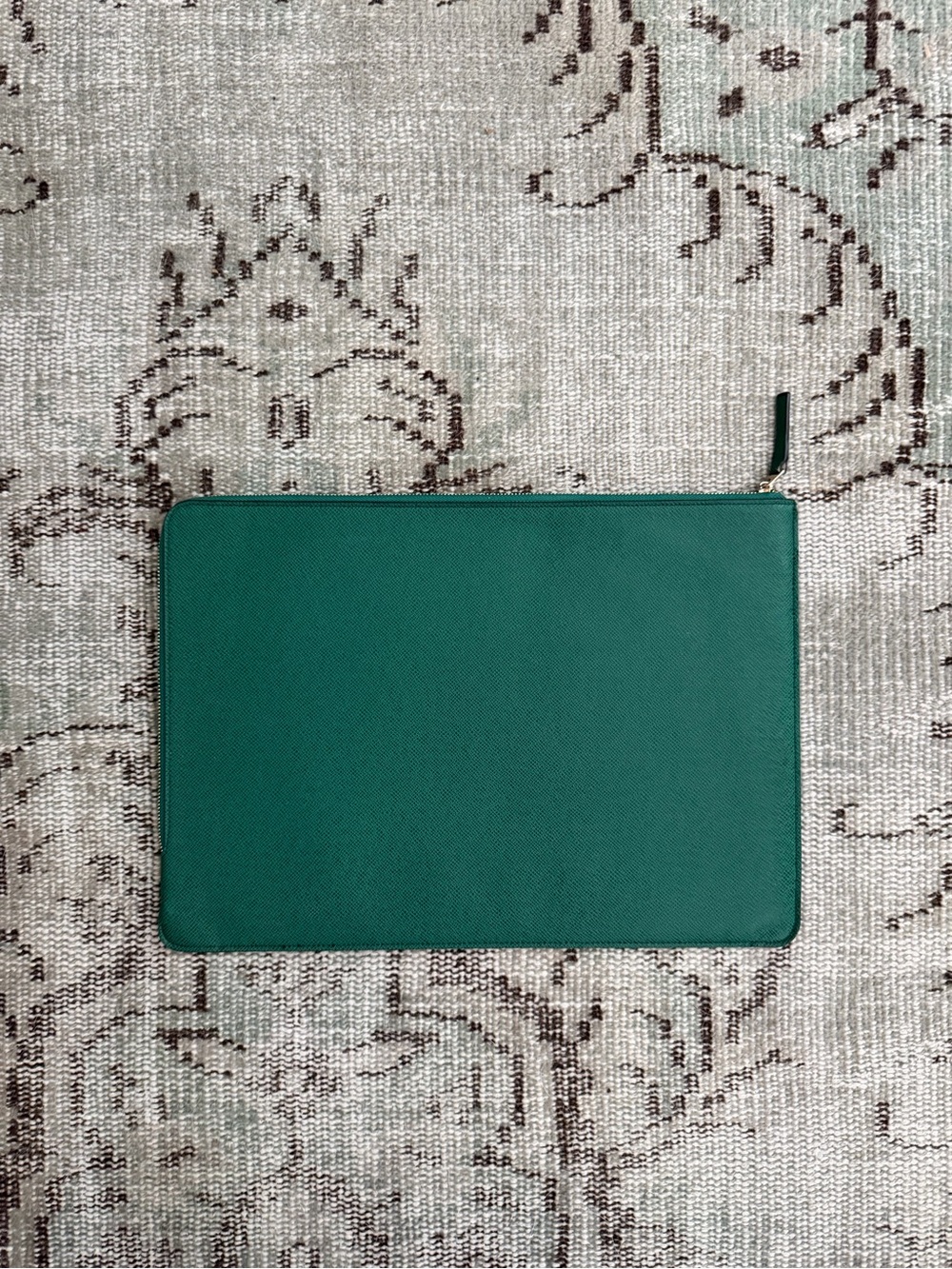 Printworks Sleek Emerald Green Zip Laptop Pouch